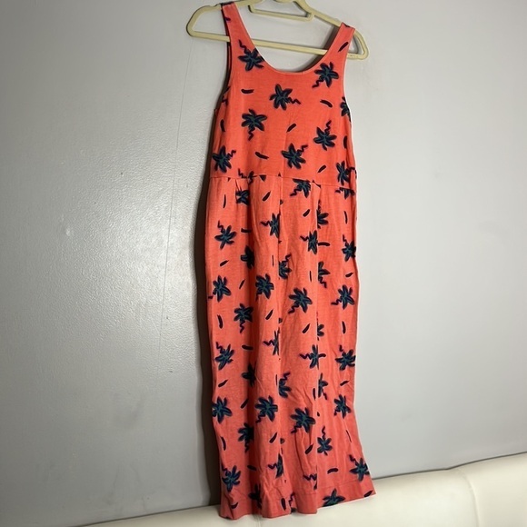 Vintage ZIP Code cotton palm tree print coral maxi dress small women’s s - Picture 6 of 6